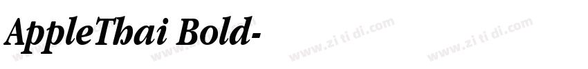 AppleThai Bold字体转换